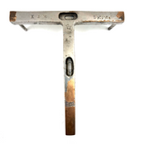 Unusual, Very Precise Hand-stamped Nickel T-Shaped Surface Level
