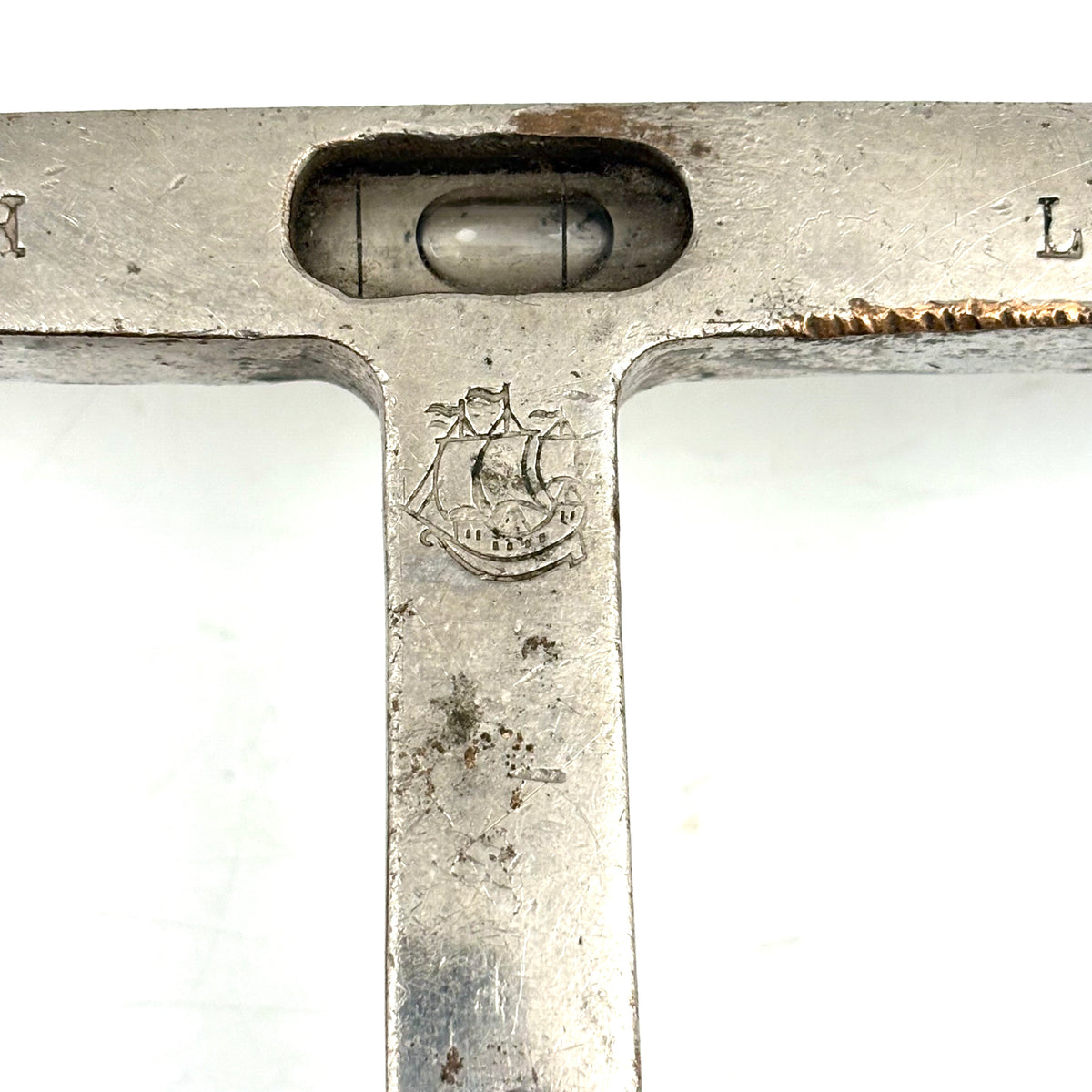 Unusual, Very Precise Hand-stamped Nickel T-Shaped Surface Level ...
