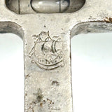 Unusual, Very Precise Hand-stamped Nickel T-Shaped Surface Level