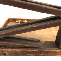 Antique Homemade Marble Run with Large Catching Platform (for All Sorts of Things)
