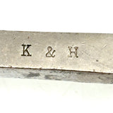 Unusual, Very Precise Hand-stamped Nickel T-Shaped Surface Level