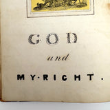 1840 British Commonplace Book with Beautiful Lettering and Watercolor Maps + 1890s Additions