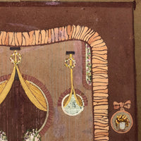 SOLD George Stimmel (1880-1964) Very Pink Stage Set, Gouache on Cardboard Painting