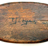 Great Hand-carved Wooden Puzzle Lid Snuff Box, Signed and Dated 1776