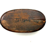 Great Hand-carved Wooden Puzzle Lid Snuff Box, Signed and Dated 1776