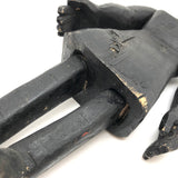 SOLD Curious Chunky Black Painting Figure with Wonderfully Large and Expressive Arms