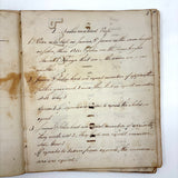 1840 British Commonplace Book with Beautiful Lettering and Watercolor Maps + 1890s Additions