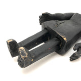 SOLD Curious Chunky Black Painting Figure with Wonderfully Large and Expressive Arms