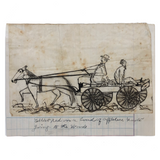 Adventures of Ned, Fred and Ellis - Set of Four Humorous Ink Drawings