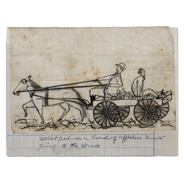 Adventures of Ned, Fred and Ellis - Set of Four Humorous Ink Drawings