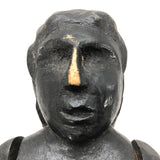 SOLD Curious Chunky Black Painting Figure with Wonderfully Large and Expressive Arms
