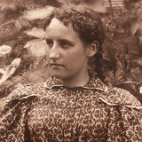 Partial and in Full, Pair of Photos of Lovely Young Woman in Printed Dress