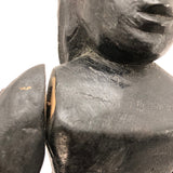 SOLD Curious Chunky Black Painting Figure with Wonderfully Large and Expressive Arms