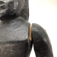 SOLD Curious Chunky Black Painting Figure with Wonderfully Large and Expressive Arms