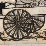 Adventures of Ned, Fred and Ellis - Set of Four Humorous Ink Drawings