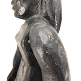 SOLD Curious Chunky Black Painting Figure with Wonderfully Large and Expressive Arms