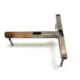 Unusual, Very Precise Hand-stamped Nickel T-Shaped Surface Level