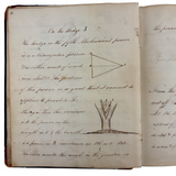 1840 British Commonplace Book with Beautiful Lettering and Watercolor Maps + 1890s Additions