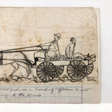 Adventures of Ned, Fred and Ellis - Set of Four Humorous Ink Drawings