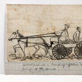 Adventures of Ned, Fred and Ellis - Set of Four Humorous Ink Drawings