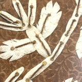 Very Tender and Very Wonderful 1913 Family Portrait with Embroidered Silkworm Cocoon Applique on Velvet, Original Frame