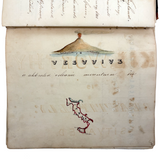1840 British Commonplace Book with Beautiful Lettering and Watercolor Maps + 1890s Additions