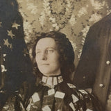 Playing Card Dress, Star and Moon Hats, Wonderful Original Victorian Portrait of a Dramatic Trio