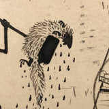 Adventures of Ned, Fred and Ellis - Set of Four Humorous Ink Drawings