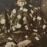 Playing Card Dress, Star and Moon Hats, Wonderful Original Victorian Portrait of a Dramatic Trio