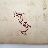 1840 British Commonplace Book with Beautiful Lettering and Watercolor Maps + 1890s Additions