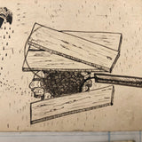 Adventures of Ned, Fred and Ellis - Set of Four Humorous Ink Drawings