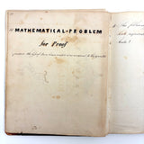 1840 British Commonplace Book with Beautiful Lettering and Watercolor Maps + 1890s Additions