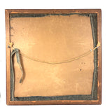 Very Tender and Very Wonderful 1913 Family Portrait with Embroidered Silkworm Cocoon Applique on Velvet, Original Frame