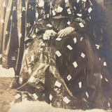 Playing Card Dress, Star and Moon Hats, Wonderful Original Victorian Portrait of a Dramatic Trio