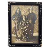 Playing Card Dress, Star and Moon Hats, Wonderful Original Victorian Portrait of a Dramatic Trio