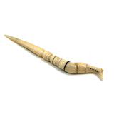 Wonderful c. Mid 19th Century Whaler Made Scrimshaw Ladies Leg Bodkin