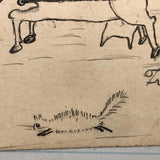 Adventures of Ned, Fred and Ellis - Set of Four Humorous Ink Drawings