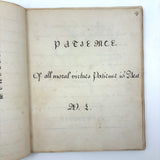 1840 British Commonplace Book with Beautiful Lettering and Watercolor Maps + 1890s Additions
