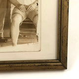 Young Barbers at Work, Wonderful Old 8 x 10 Photo, Framed as Found