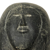 Deeply Expressive Inuit Carved Stone Head