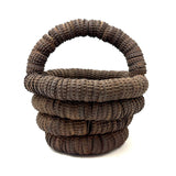 Sculptural, Well Aged Old Folk Art Bottle Cap Basket, Found in Maine