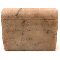 Carved 1880 Pink Marble Book