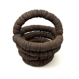 Sculptural, Well Aged Old Folk Art Bottle Cap Basket, Found in Maine