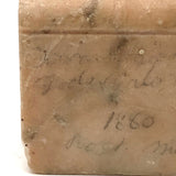 Carved 1880 Pink Marble Book