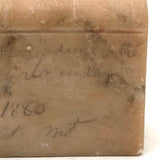 Carved 1880 Pink Marble Book