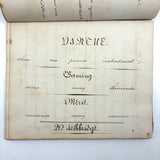 1840 British Commonplace Book with Beautiful Lettering and Watercolor Maps + 1890s Additions