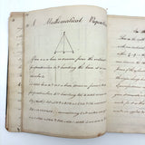 1840 British Commonplace Book with Beautiful Lettering and Watercolor Maps + 1890s Additions