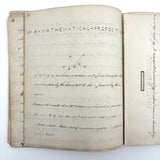 1840 British Commonplace Book with Beautiful Lettering and Watercolor Maps + 1890s Additions