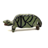 Graphically Excellent and Also Highly Empathetic Green and Black Painted Folk Art Turtle