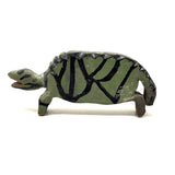 Graphically Excellent and Also Highly Empathetic Green and Black Painted Folk Art Turtle